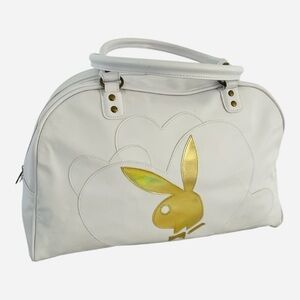 Playboy travel bag y2k 90s White Holographic Bunny Logo